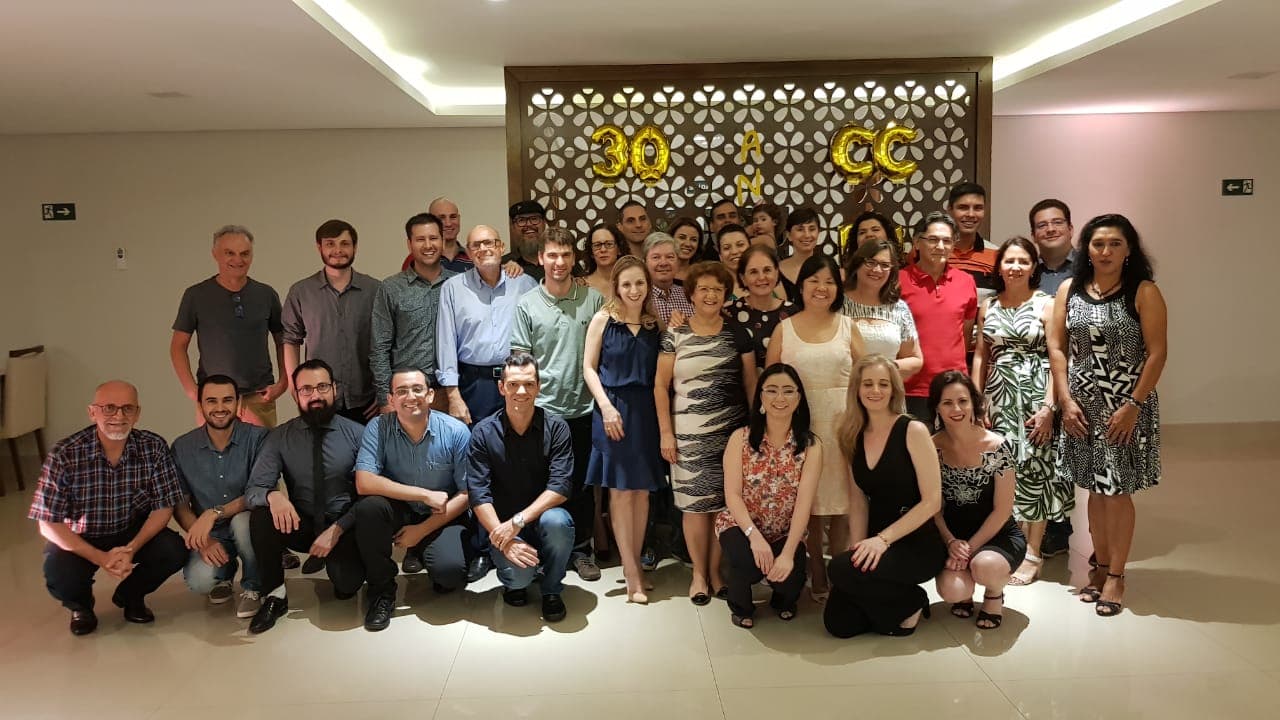 dos professores do departamento no Jantar de 2018 em comemoração aos 30 anos do curso de Ciência da Computação